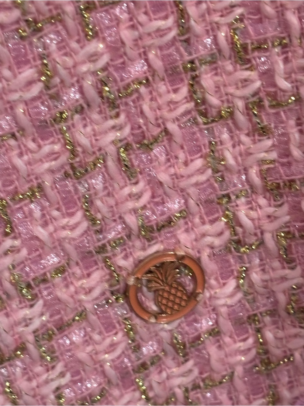 Simply Southern Pink Tweed Mini Dress with Scalloped Hem L XL - Picture 8 of 13